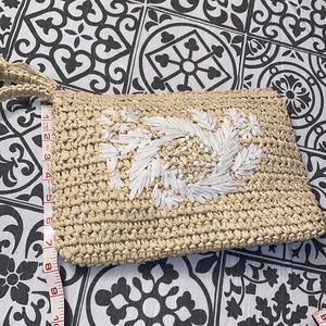 NWT clutch or wristlet your choice, handmade paper, and it feels like straw bag